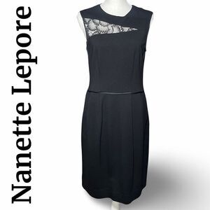 NANETTE LEPORE Black Lace Dress, Silk Lining, Hand pockets, Back Zipper, Size 8